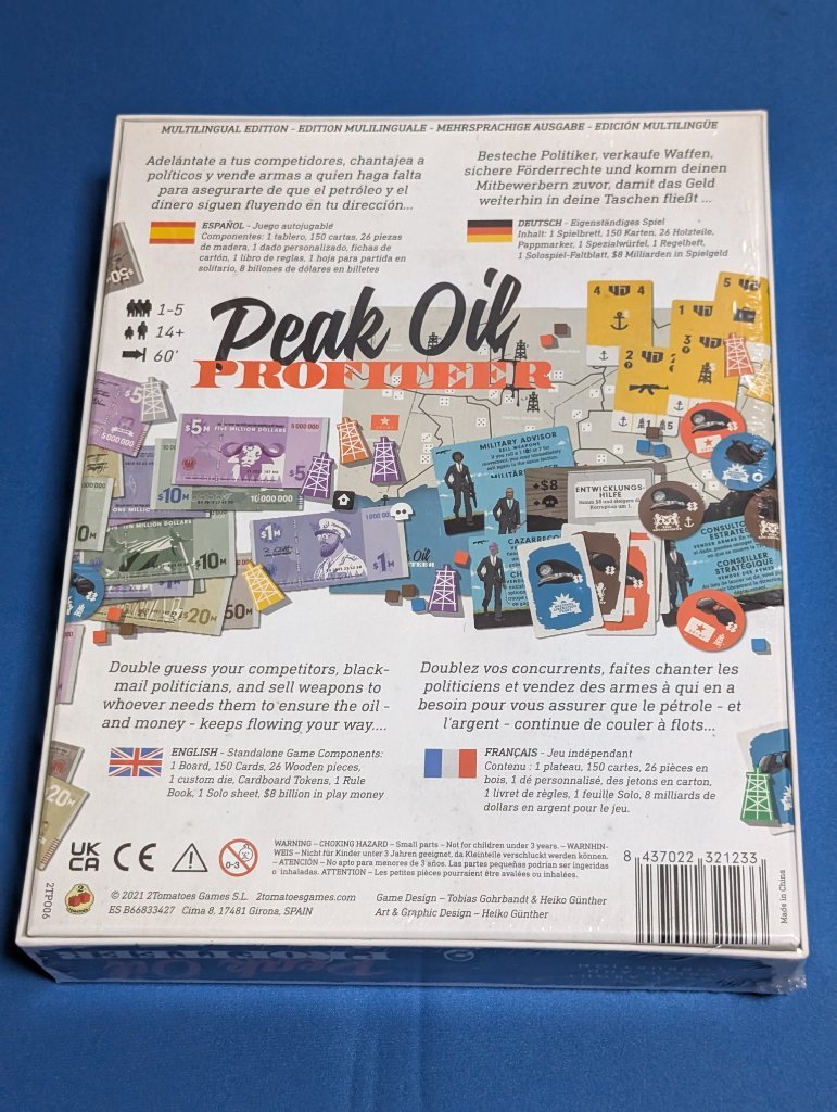Peak Oil PROFITEER多言語版（ただし日本語除く）未開封新品